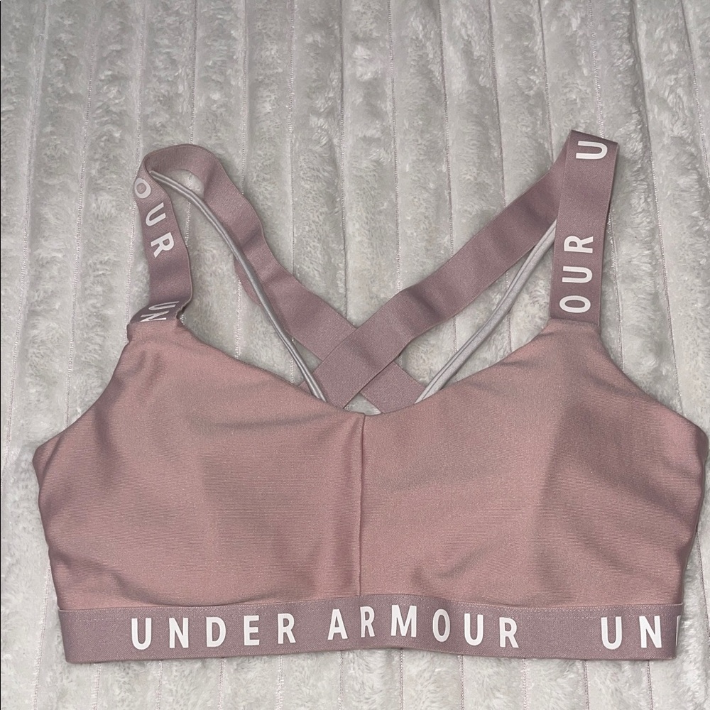 Under Armour Mauve Pink Sports Bra - Logo Elastic Straps